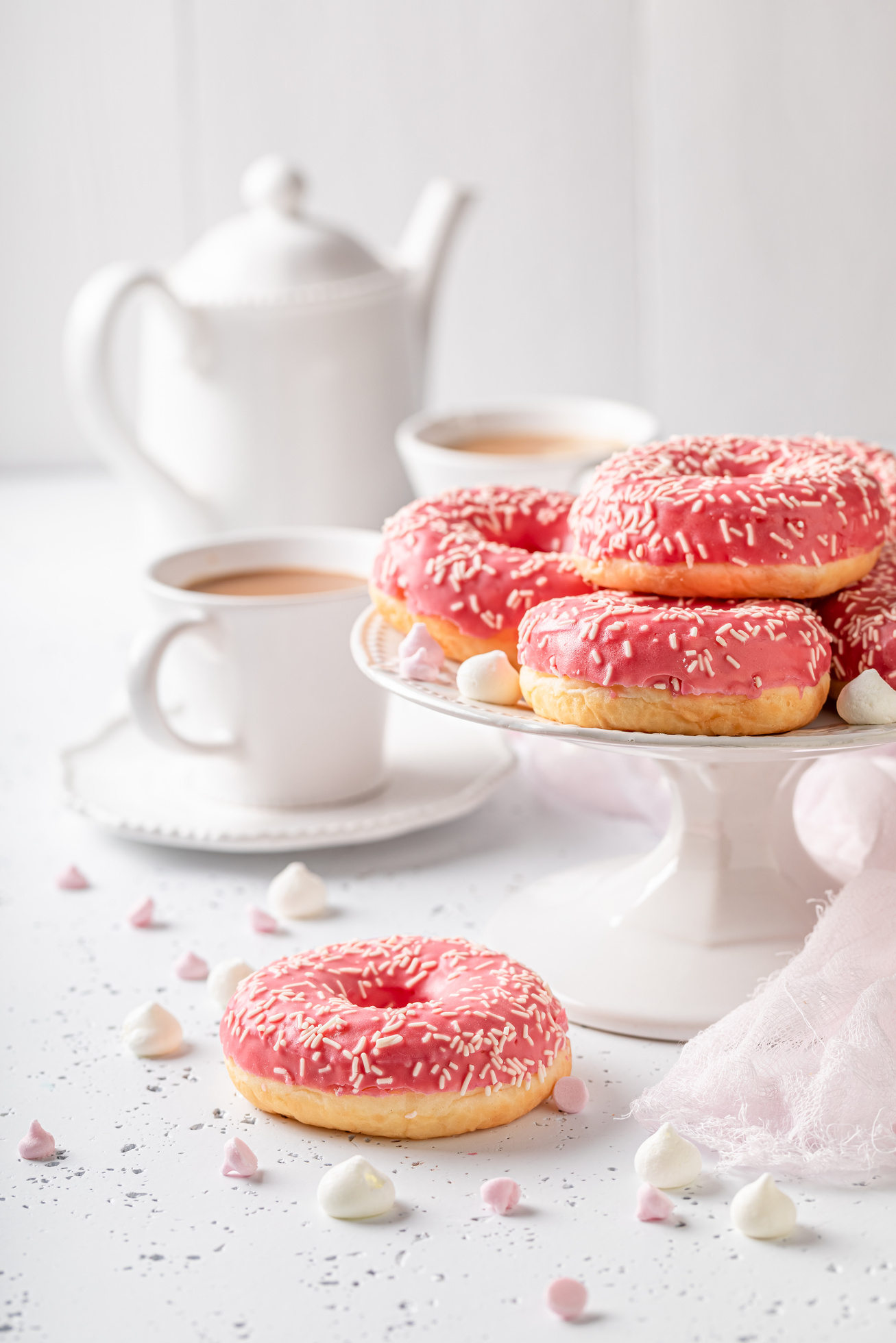 Coffee and Donuts on the Table